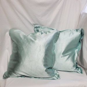 Set of 2 Oversized Ice Blue Decorative Pillows